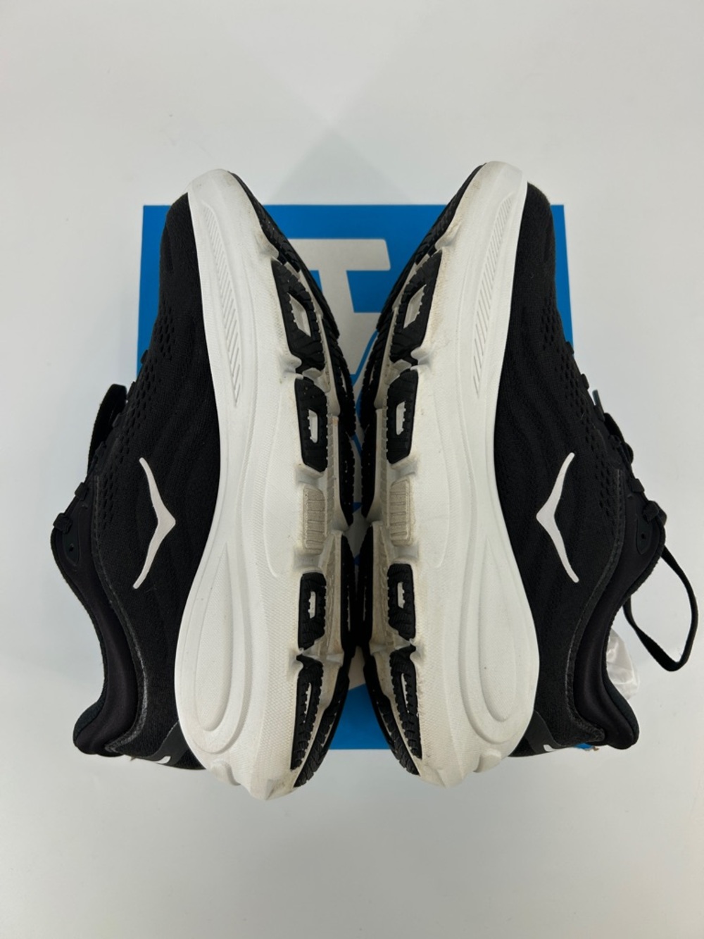 Hoka Bondi 9 Shoes Size 8.5 WIDE WIDTH Black White Running Sneakers Cushioned - Picture 9 of 13